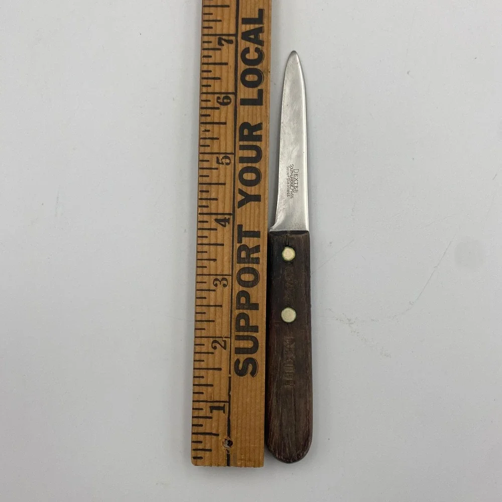 Vintage Dexter Southbridge Mass Super Stainless Paring Knife Wood Handle 6.75